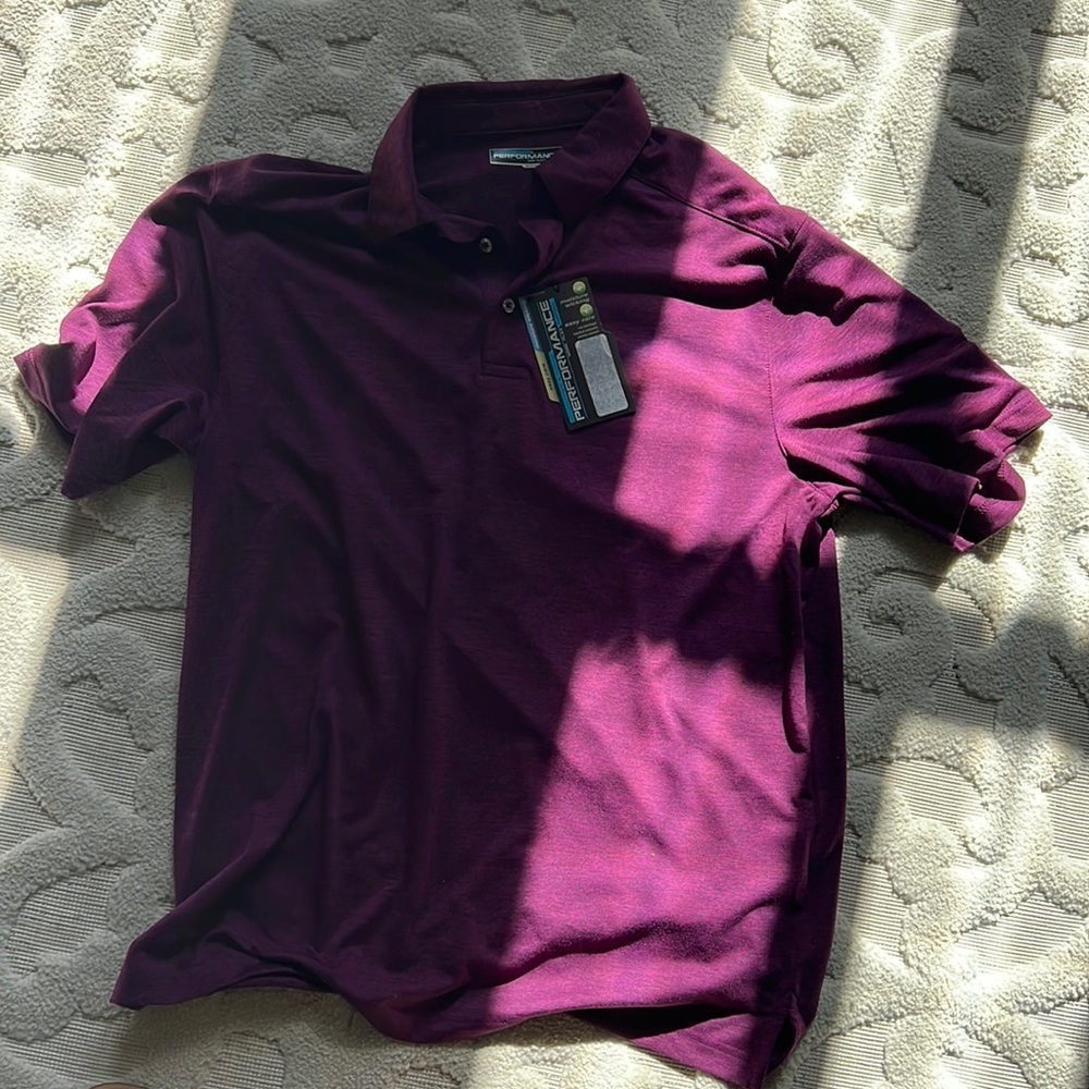 Purple Mens Performance Polo